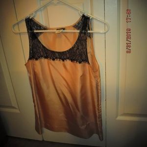 Peach and Black camisole.